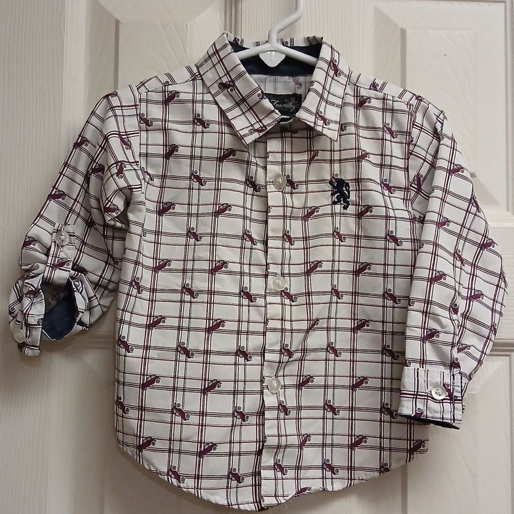 🩷English Laundry, Boys Long Sleeved Button Up Dress Shirt, Size 18M